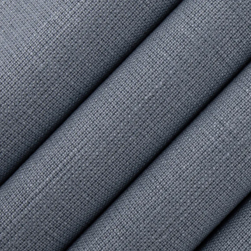 theo Denim Blue Plain & Solid Linen & Linen Looks Drapery and Upholstery Fabric by the Yard — Upholstery and Drapery Fabric