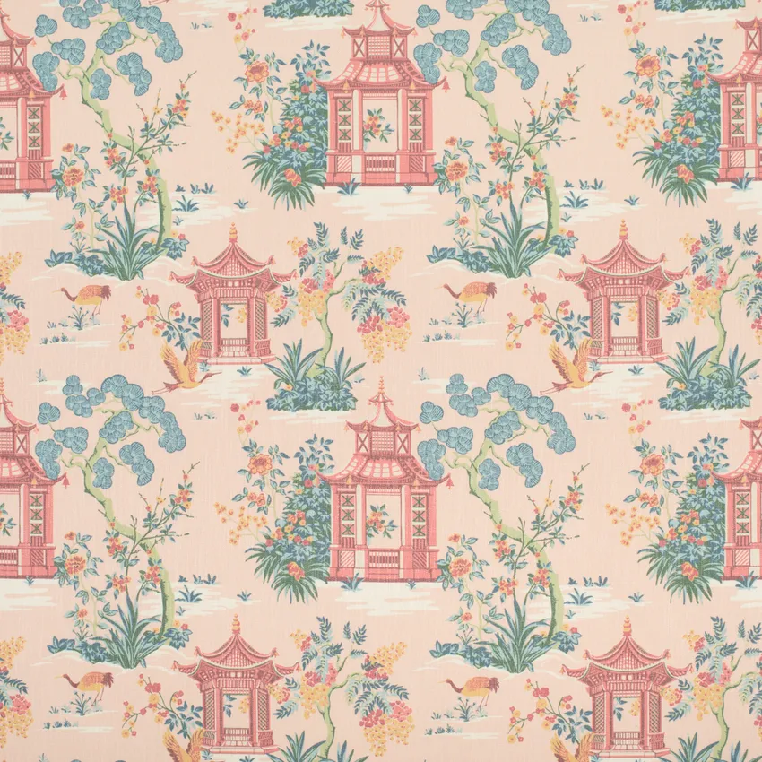 Valerie Petal Pink Global Linen & Linen Looks Drapery and Upholstery Fabric by the Yard