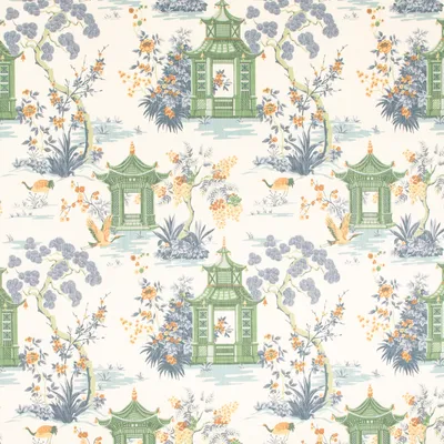 KP654 Valerie Blue Drapery and Upholstery Fabric by the yard