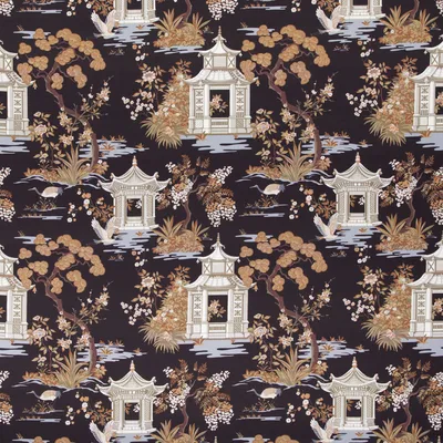 KP179 Valerie Ebony Drapery and Upholstery Fabric by the yard