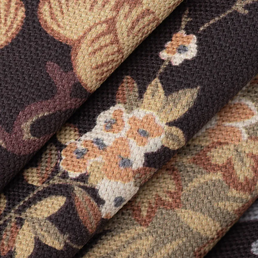 Valerie Ebony Black Global Linen & Linen Looks Drapery and Upholstery Fabric by the Yard — Upholstery and Drapery Fabric