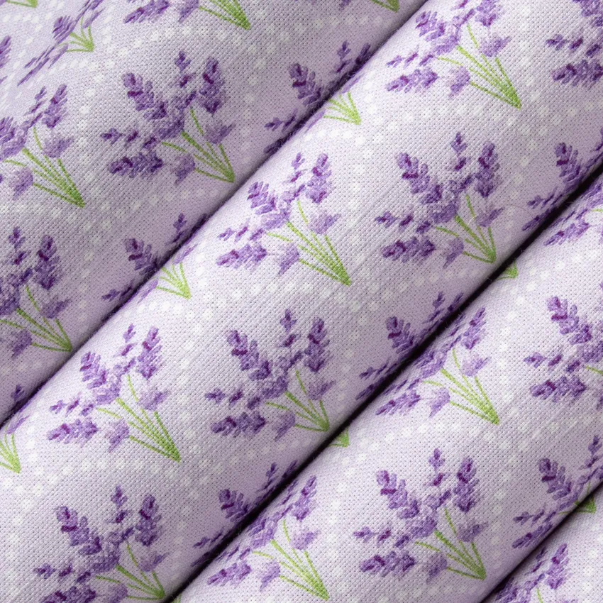Vera Lavender Purple Floral Prints Drapery and Upholstery Fabric by the Yard — Upholstery and Drapery Fabric
