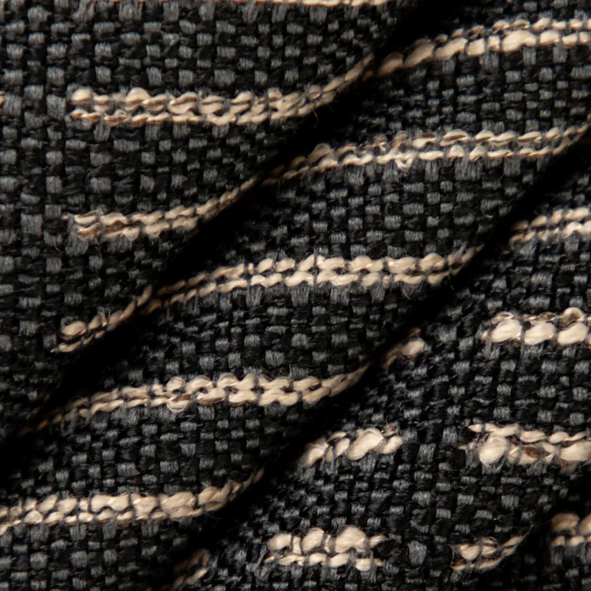 Vernon Lead Black Abstract & Geometric Woven Patterns Upholstery Fabric by the Yard — Upholstery Fabric