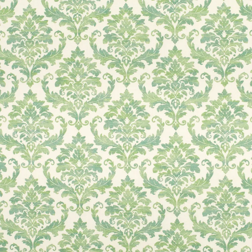 Victoria Jade Green Damask Prints Drapery and Upholstery Fabric by the Yard
