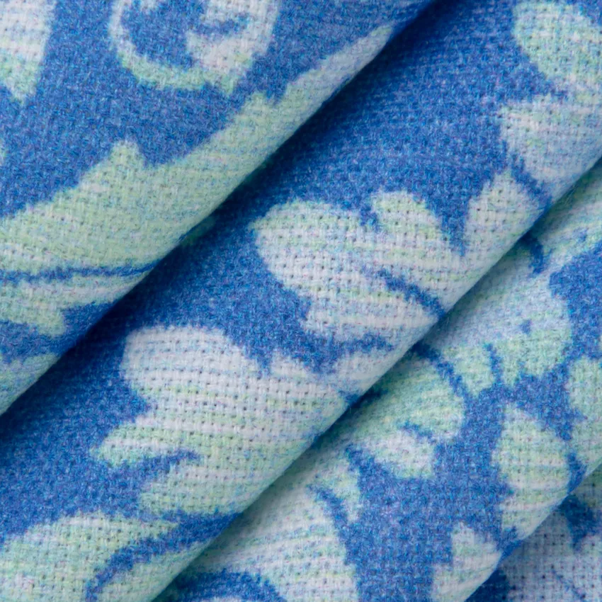 Victoria Cobalt Blue Damask Prints Drapery and Upholstery Fabric by the Yard — Upholstery and Drapery Fabric