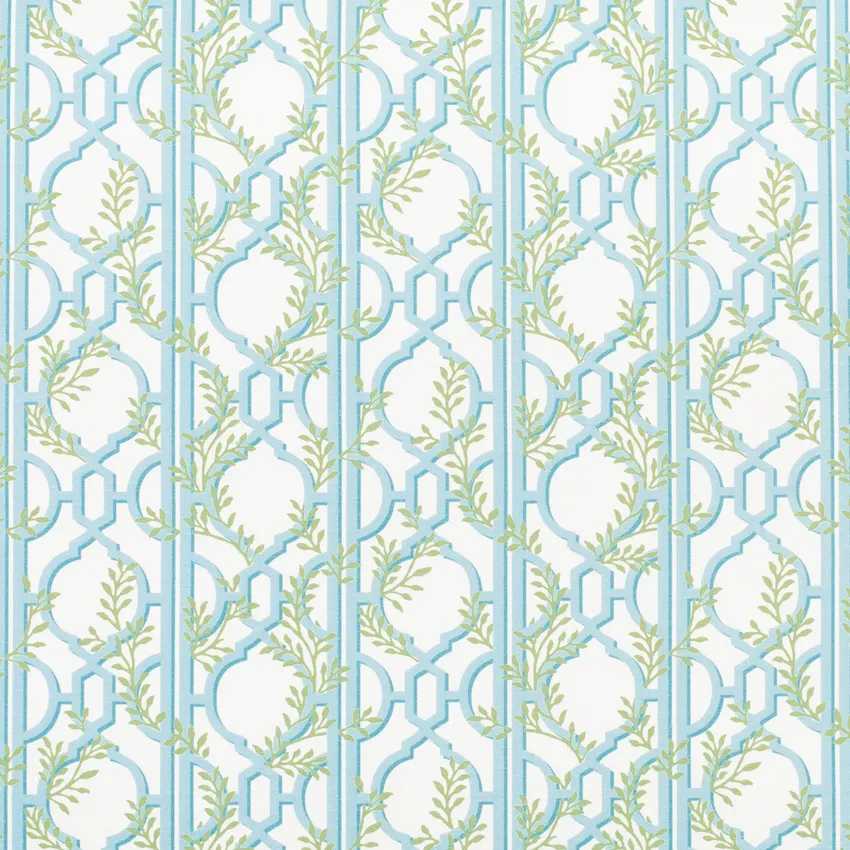 Vivienne Baltic Blue Abstract & Geometric Prints Drapery and Upholstery Fabric by the Yard