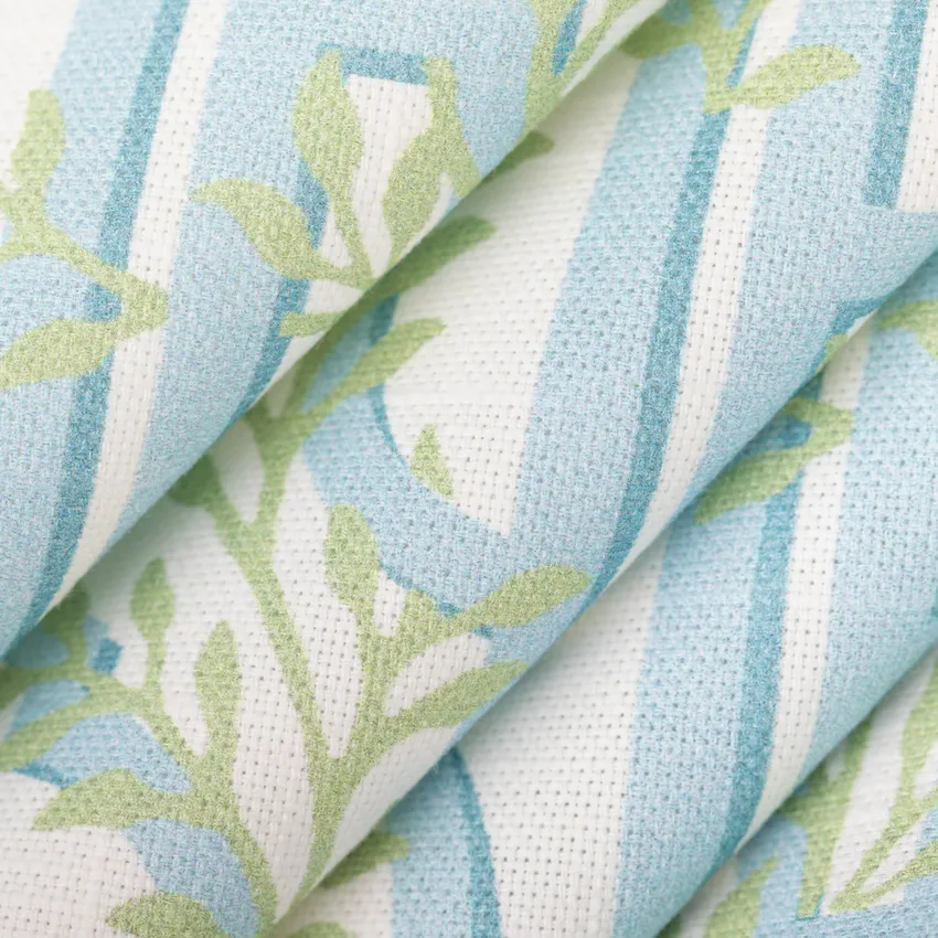 Vivienne Baltic Blue Abstract & Geometric Prints Drapery and Upholstery Fabric by the Yard — Upholstery and Drapery Fabric