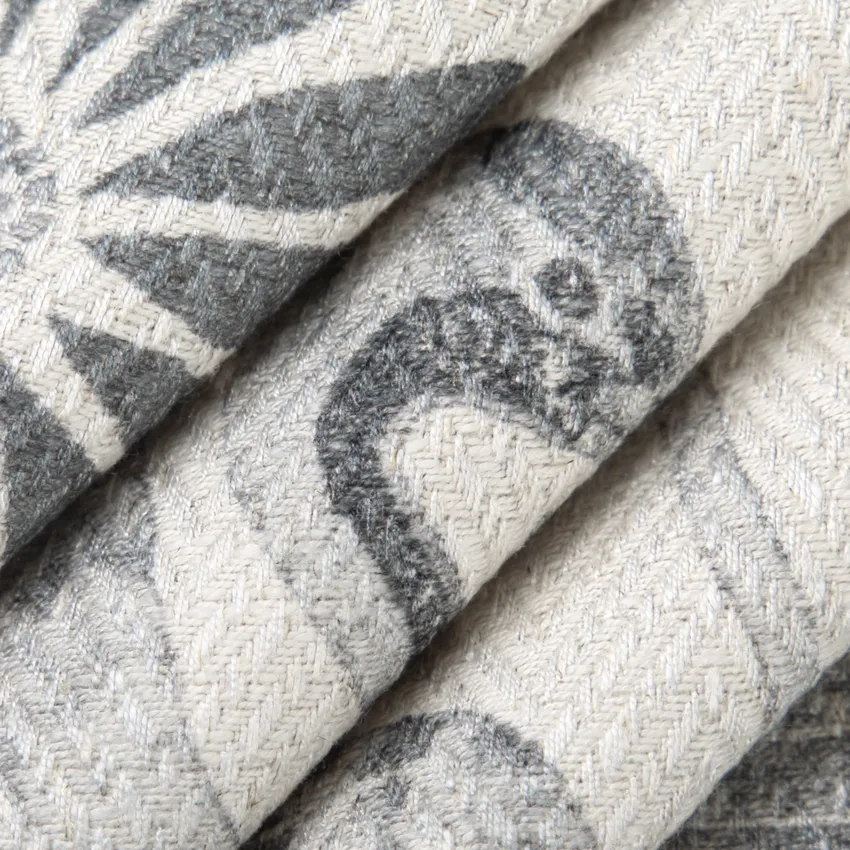 Waterford Dove Grey & Silver Abstract & Geometric Linen & Linen Looks Drapery and Upholstery Fabric by the Yard — Upholstery and Drapery Fabric