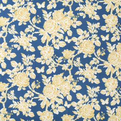 KP837 Willa Royal Drapery and Upholstery Fabric by the yard