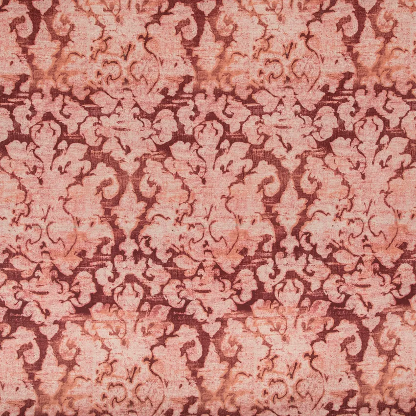 Windsor Hibiscus Red & Burgundy Abstract & Geometric Prints Drapery and Upholstery Fabric by the Yard