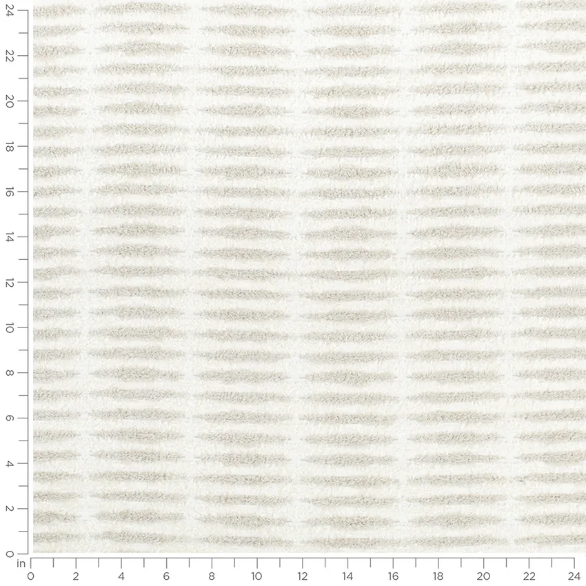 Zadie Alabaster Neutral Abstract & Geometric Eyelash Drapery and Upholstery Fabric by the Yard — Scale in inches
