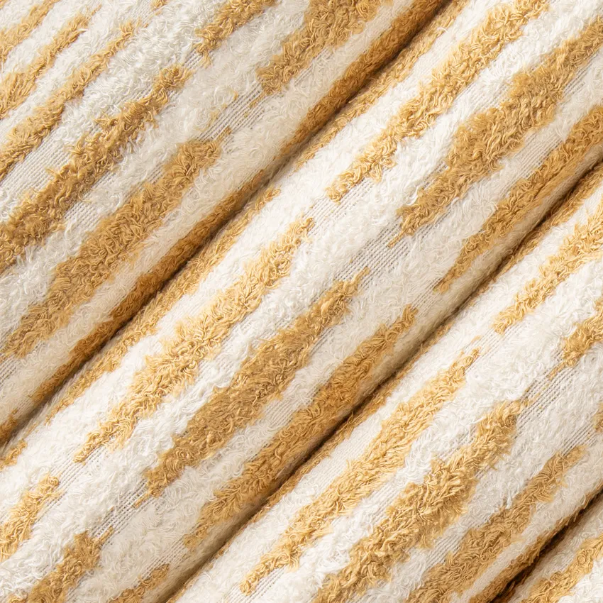 Zadie Ochre Gold & Yellow Abstract & Geometric Eyelash Drapery and Upholstery Fabric by the Yard — Upholstery and Drapery Fabric