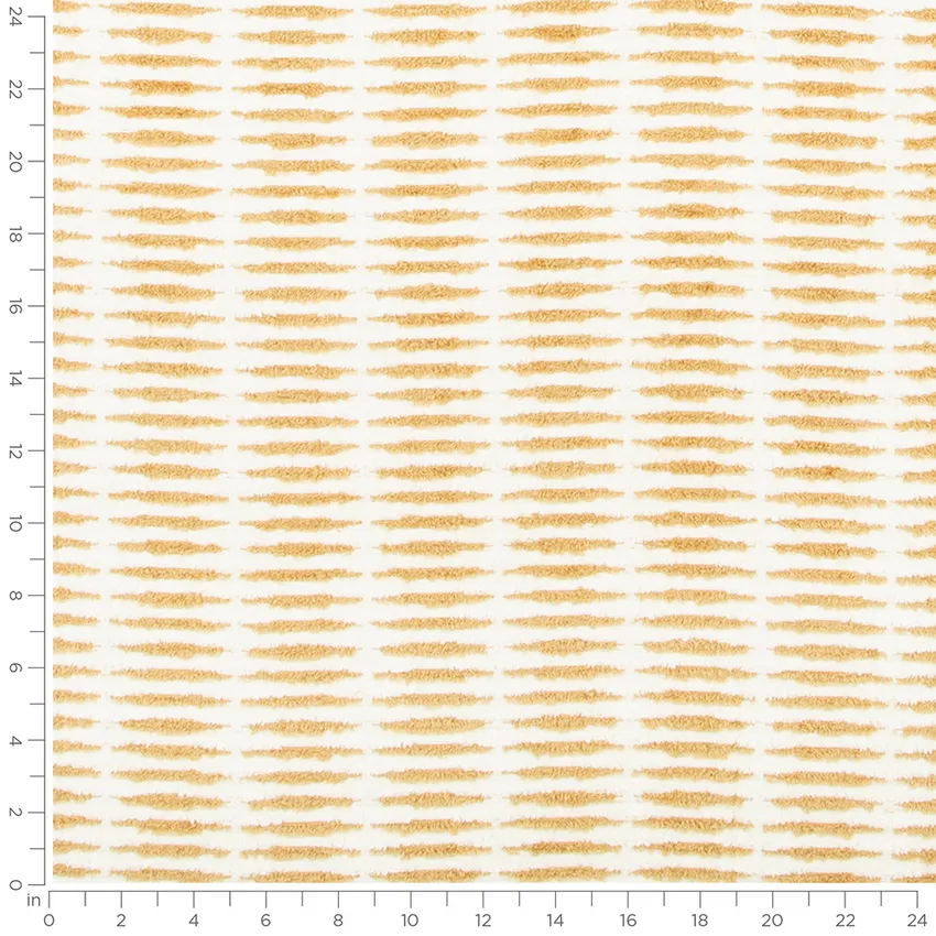 Zadie Ochre Gold & Yellow Abstract & Geometric Eyelash Drapery and Upholstery Fabric by the Yard — Scale in inches