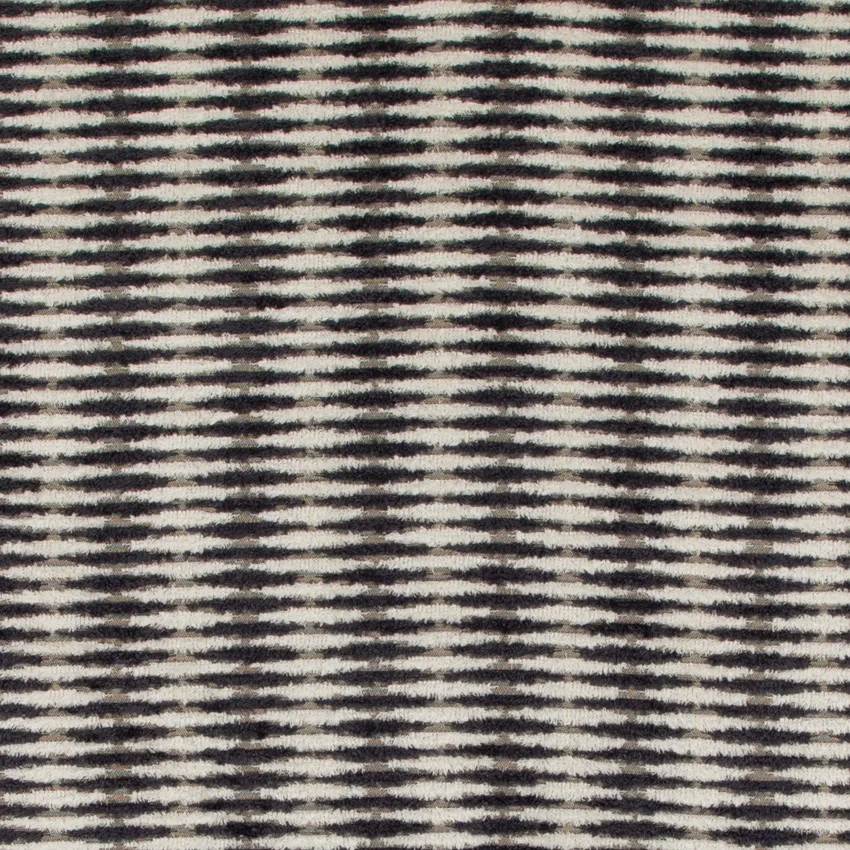 Zadie Zebra Black Abstract & Geometric Eyelash Drapery and Upholstery Fabric by the Yard
