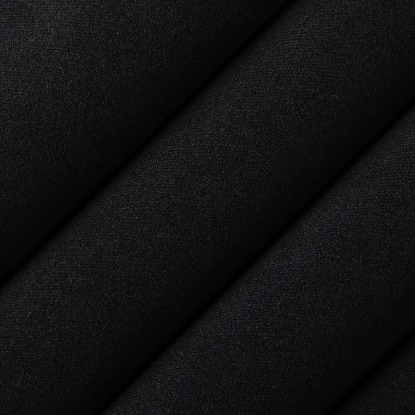 Lennon Black Plain & Solid Velvet Drapery and Upholstery Fabric by the Yard — Upholstery and Drapery Fabric