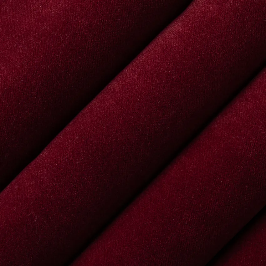 Lennon Cordovan Red & Burgundy Plain & Solid Velvet Drapery and Upholstery Fabric by the Yard — Upholstery and Drapery Fabric