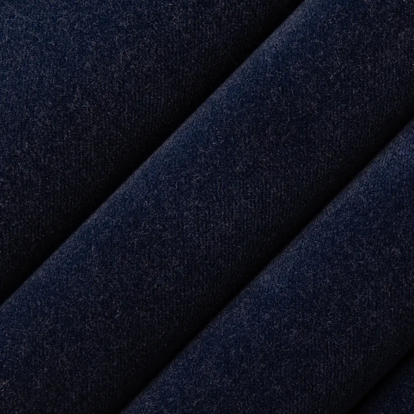 Lennon Midnight Blue Plain & Solid Velvet Drapery and Upholstery Fabric by the Yard — Upholstery and Drapery Fabric