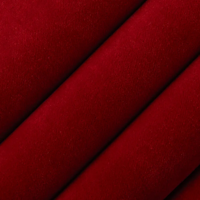 Lennon Pomegranate Red & Burgundy Plain & Solid Velvet Drapery and Upholstery Fabric by the Yard — Upholstery and Drapery Fabric