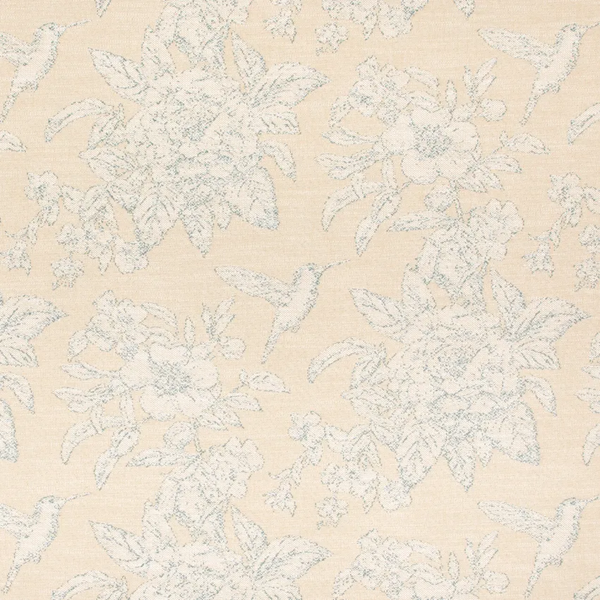 Shirley Vapor Aqua & Teal Birds Woven Patterns Upholstery Fabric by the Yard