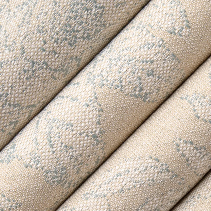 Shirley Vapor Aqua & Teal Birds Woven Patterns Upholstery Fabric by the Yard — Upholstery Fabric