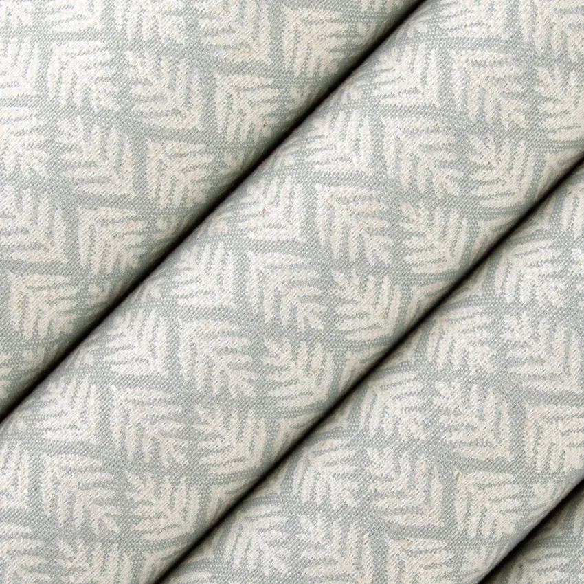 Lauren Powder Blue Aqua & Teal and Blue Diamonds Linen & Linen Looks Drapery and Upholstery Fabric by the Yard — Upholstery and Drapery Fabric