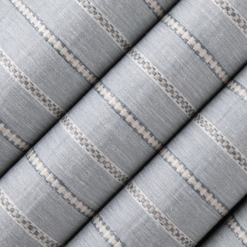 Finley Coastal Blue Stripe Linen & Linen Looks Drapery and Upholstery Fabric by the Yard — Upholstery and Drapery Fabric