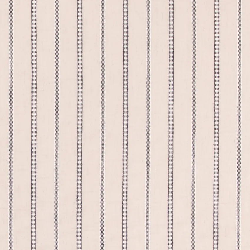 Finley Noir Grey & Silver Stripe Linen & Linen Looks Drapery and Upholstery Fabric by the Yard