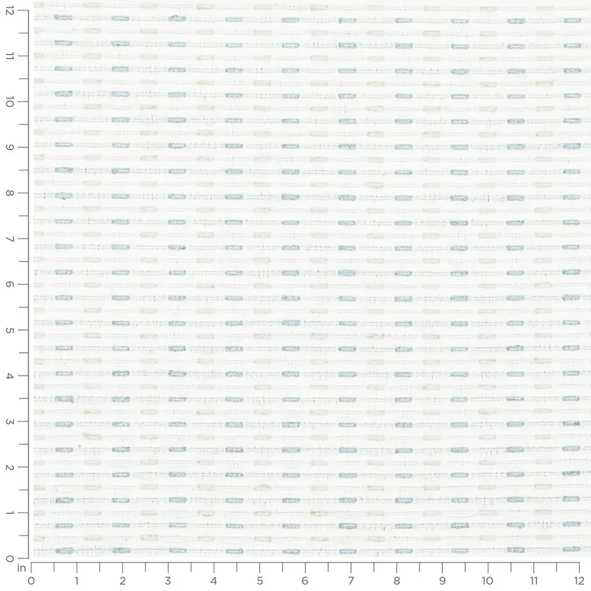 Callisto Blue Ice Aqua & Teal and Blue Abstract & Geometric Woven Patterns Drapery and Upholstery Fabric by the Yard — Scale in inches