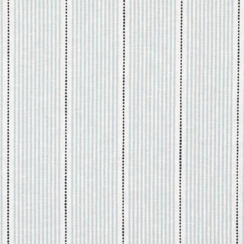 Sebastian Atlantic Aqua & Teal Stripe Embroidery Drapery and Upholstery Fabric by the Yard