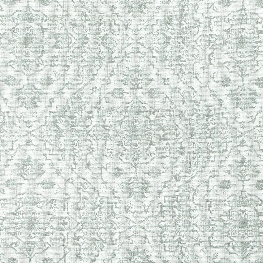 Paula Aqua & Teal Abstract & Geometric Linen & Linen Looks Upholstery Fabric by the Yard