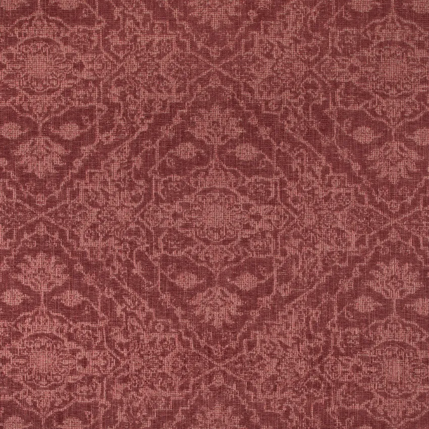 Paula Black Cherry Red & Burgundy Abstract & Geometric Linen & Linen Looks Upholstery Fabric by the Yard