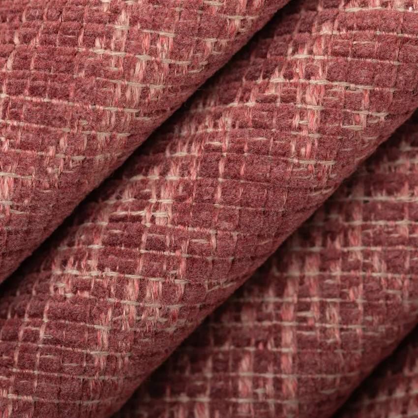 Paula Black Cherry Red & Burgundy Abstract & Geometric Linen & Linen Looks Upholstery Fabric by the Yard — Upholstery Fabric