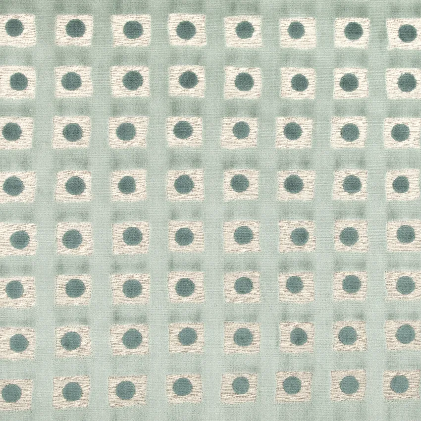 Leonardo Rain Aqua & Teal Abstract & Geometric Velvet Upholstery Fabric by the Yard