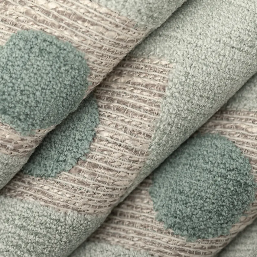 Leonardo Rain Aqua & Teal Abstract & Geometric Velvet Upholstery Fabric by the Yard — Upholstery Fabric