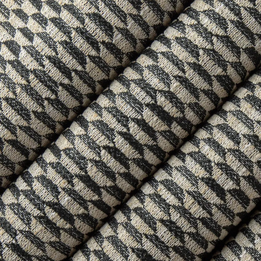 Sloane Charcoal Black Abstract & Geometric Woven Patterns Upholstery Fabric by the Yard — Upholstery Fabric
