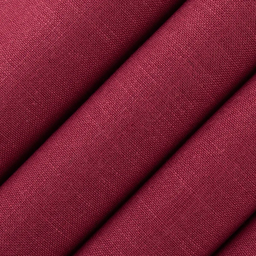 Gia Raspberry Red & Burgundy Plain & Solid Linen & Linen Looks Drapery and Upholstery Fabric by the Yard — Upholstery and Drapery Fabric