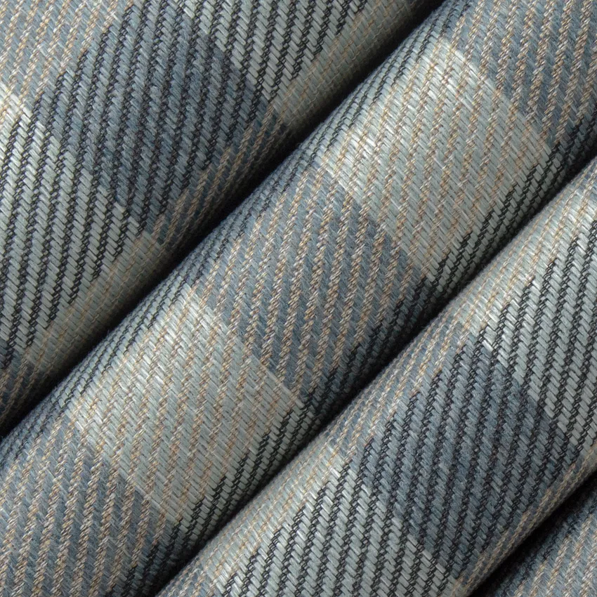 Weston Capri Aqua & Teal Plaid Woven Patterns Upholstery Fabric by the Yard — Upholstery Fabric