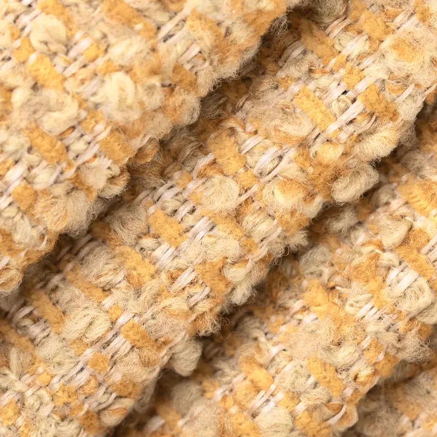 Lizzy Straw Gold & Yellow Plain & Solid Boucle Upholstery Fabric by the Yard — Upholstery Fabric