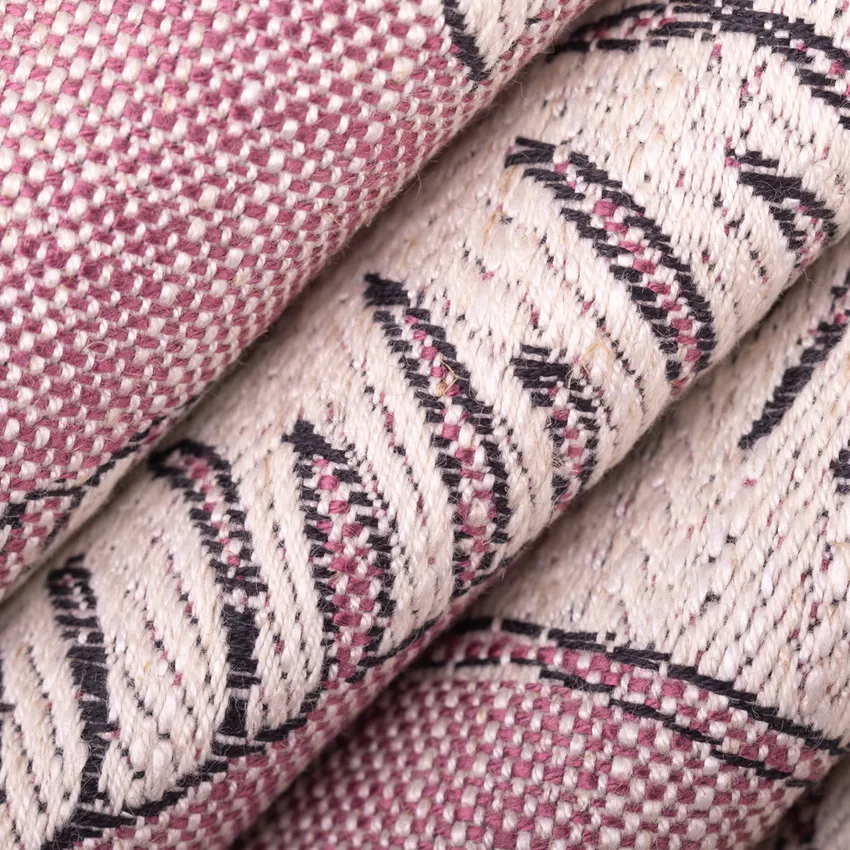 Blake Orchid Purple Birds Linen & Linen Looks Upholstery Fabric by the Yard — Upholstery Fabric