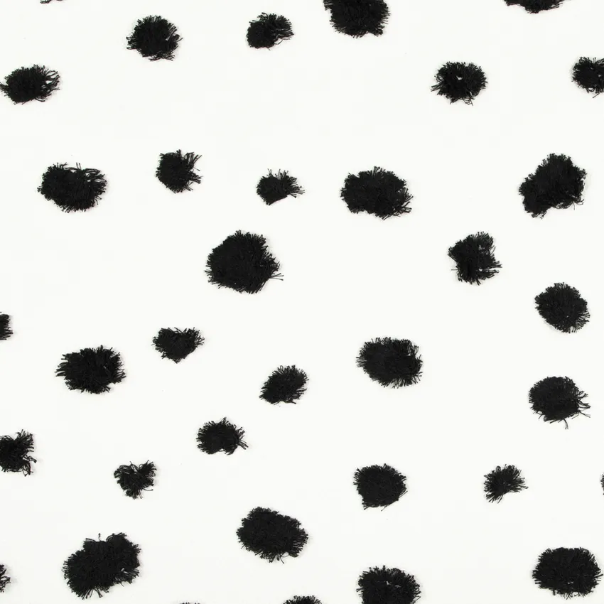 Baxter Domino Black Abstract & Geometric Eyelash Upholstery Fabric by the Yard