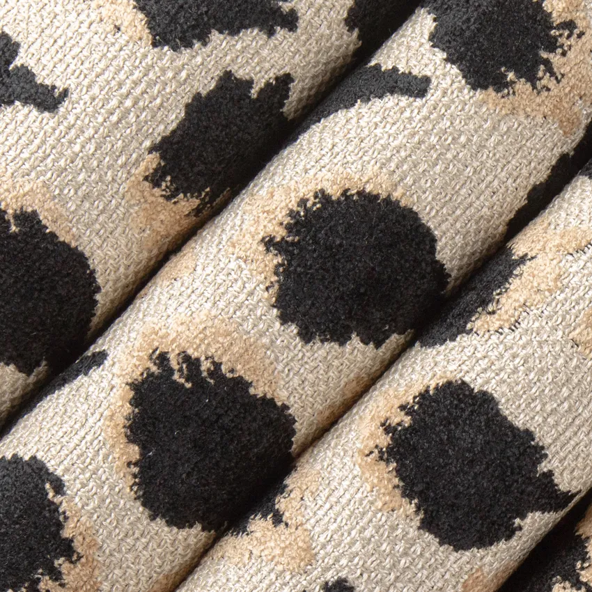 Salvador Jaguar Black Abstract & Geometric Velvet Upholstery Fabric by the Yard — Upholstery Fabric