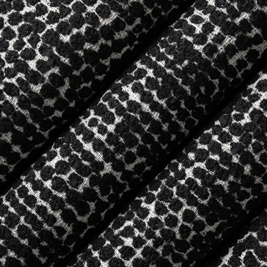 Maggie Black Bean Black Abstract & Geometric Woven Patterns Upholstery Fabric by the Yard — Upholstery Fabric