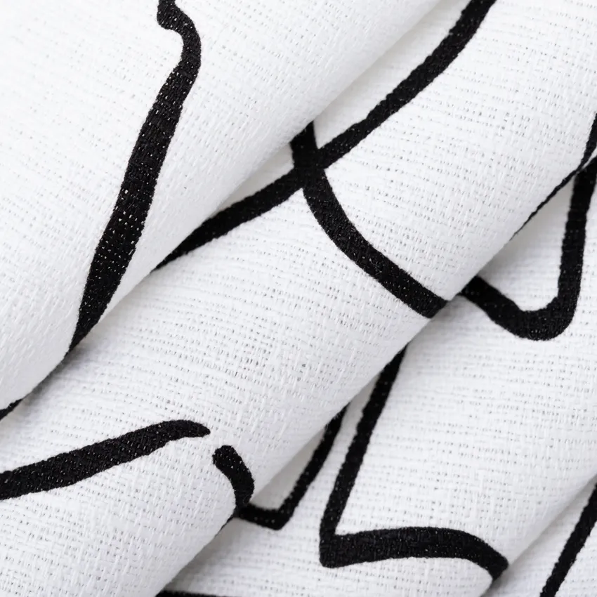 Vogue Black Dress Black Abstract & Geometric Prints Drapery and Upholstery Fabric by the Yard — Upholstery and Drapery Fabric