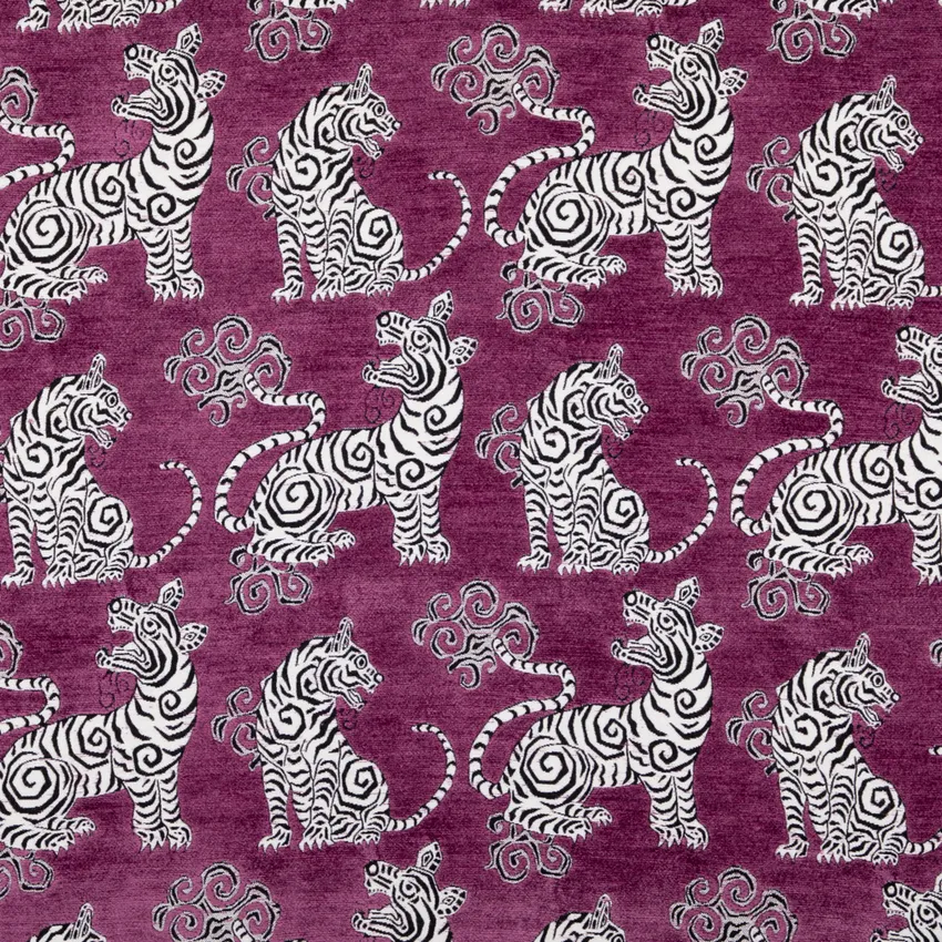 Sunda Purple Global Chenille Upholstery Fabric by the Yard