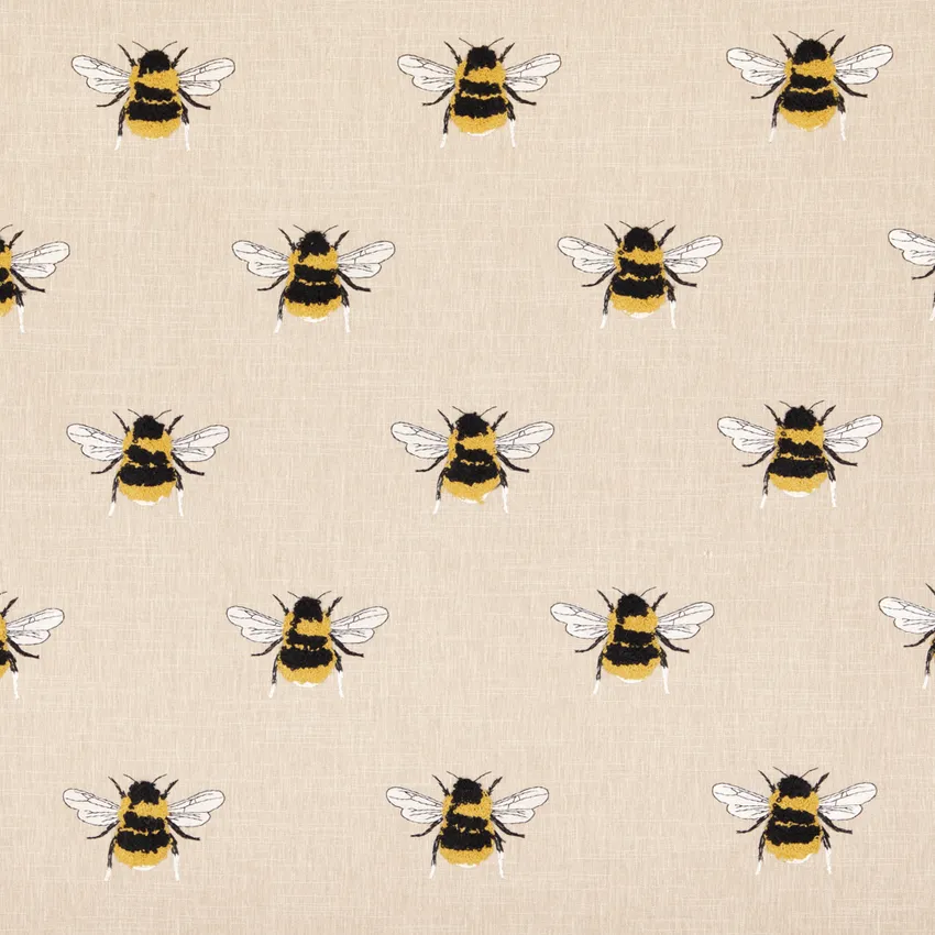 Ambrose Honey Black and Gold & Yellow Novelty Embroidery Drapery and Upholstery Fabric by the Yard