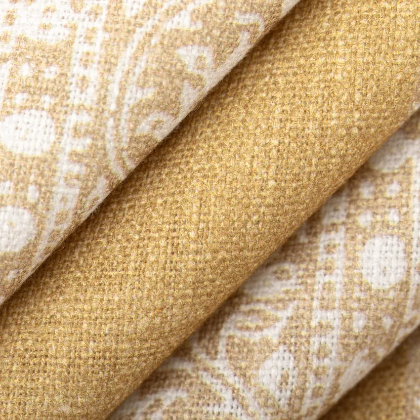 Abigail Sunflower Gold & Yellow Stripe Linen & Linen Looks Drapery and Upholstery Fabric by the Yard — Upholstery and Drapery Fabric