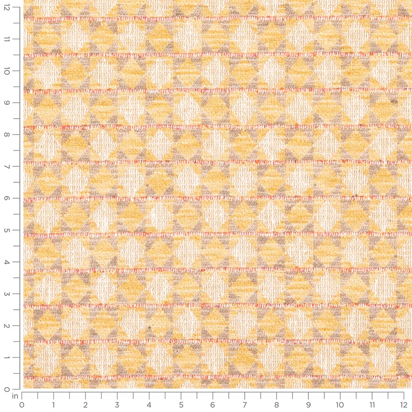 Harper Blondie Gold & Yellow Abstract & Geometric Woven Patterns Upholstery Fabric by the Yard — Scale in inches