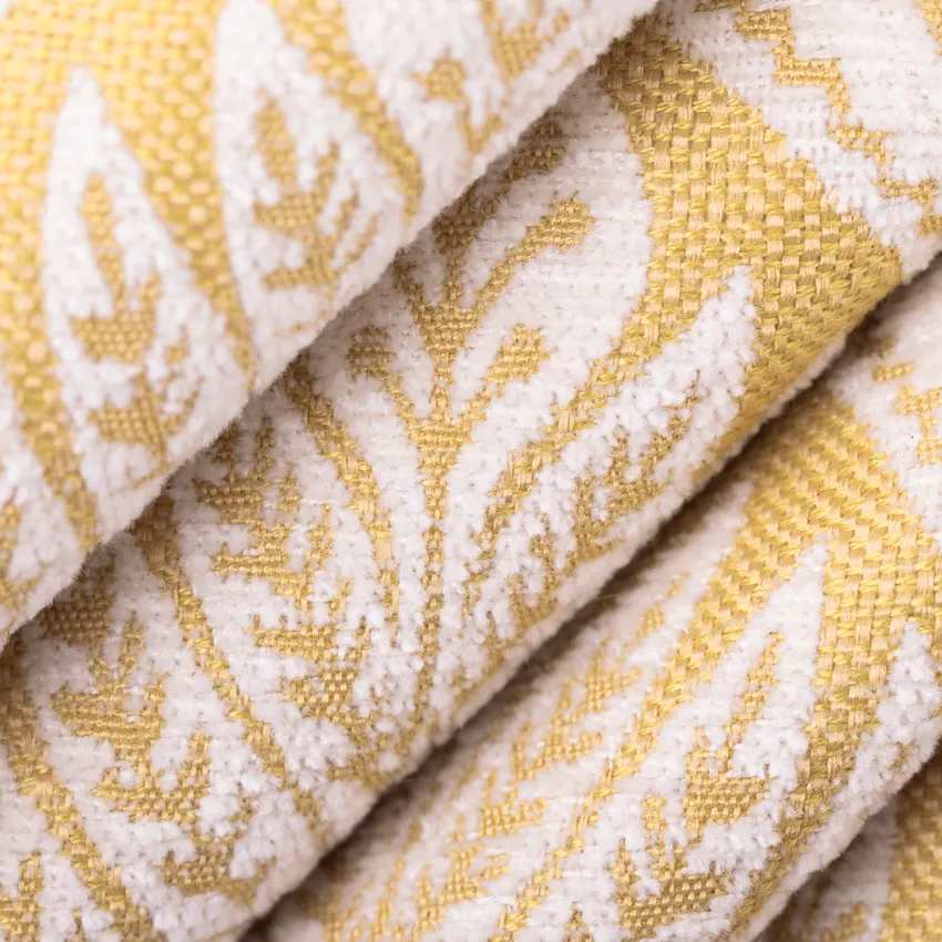 Rachel Butter Gold & Yellow Abstract & Geometric Woven Patterns Upholstery Fabric by the Yard — Upholstery Fabric