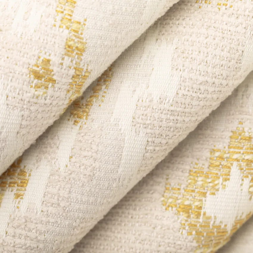 Paris Biscotti Gold & Yellow Abstract & Geometric Linen & Linen Looks Upholstery Fabric by the Yard — Upholstery Fabric