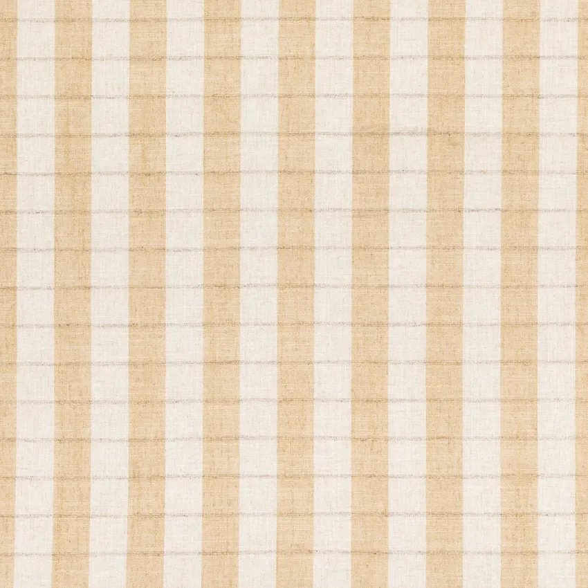 Shiloh Sisal Gold & Yellow Plaid Linen & Linen Looks Drapery and Upholstery Fabric by the Yard